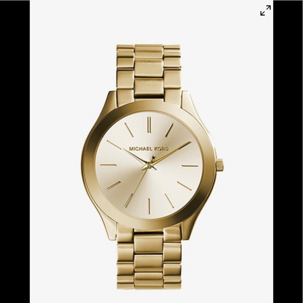 Michael Kors Gold Tone Mid Size Watch Women